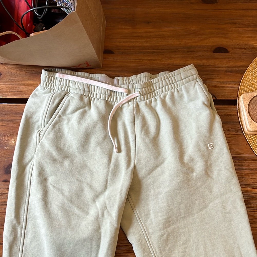 Everlane The Track Jogger Sweatpants in Pale Green Size Medium NEW